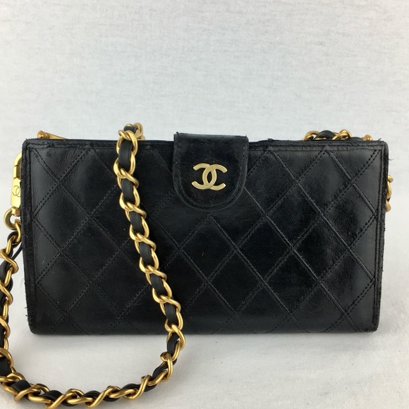 CHANEL Handbags - CHANEL Wild Stitch Lambskin Wallet on Chain